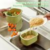 Food Waste Sink Filter, Hanging Plastic Drain Basket for Kitchen, Fruit & Vegetable Storage and Soup Strainer, Sink Drain Basket, Food Waste Collector