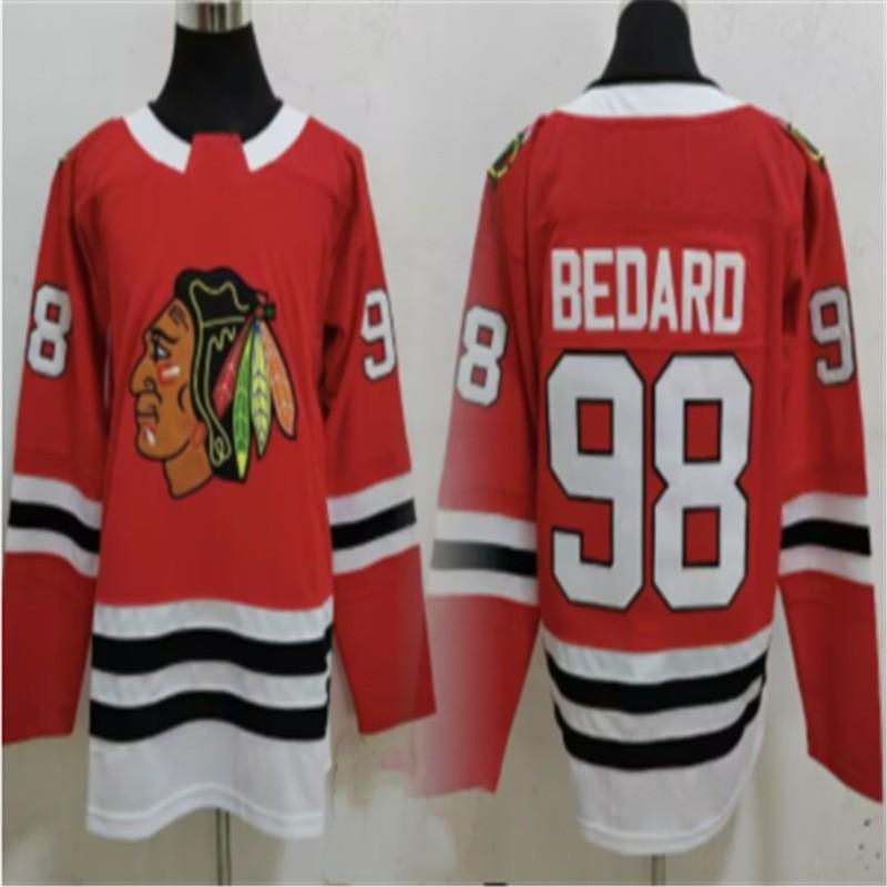 NHL Hockey Jersey Men Cotton Sportswear Fan Apparel Chicago Blackhawks Edmonton Oilers Toronto Maple Leafs Washington Capitals