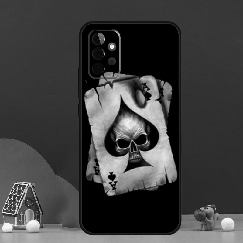 Кейс для телефона Samsung Galaxy A36 A56 A06 A13 A53 A32 A12 A22 A52 A35 A17 A16 A55 A15 A54 A34 A14 с рисунком "Туз Пик" для покера