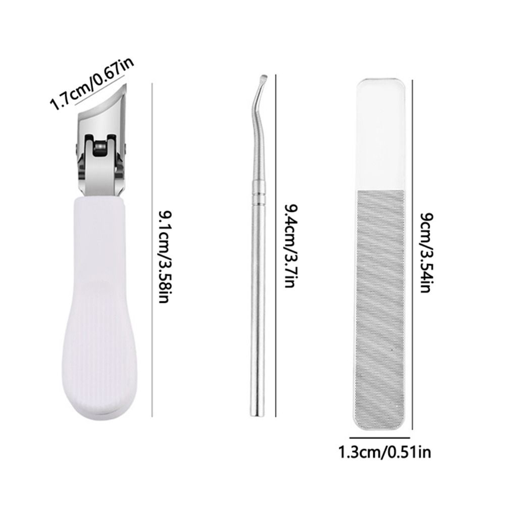 Набор из 3 шт./набор кусачки для ногтей с защитой от брызг с пилкой для ногтей, диагональные кусачки для толстых ногтей