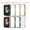 Защитный чехол-бампер для часов Samsung Galaxy Fit 3, Мягкий ТПУ с покрытием, Полная защита корпуса часов