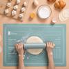 With Scale Silicone Kneading Pad Set Nonstick Baking Mat Bakeware Dough Rolling Mat  Cake