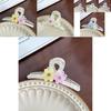 Trendy Floral Hair Claw Clip In Multiple Color Options For Chic Casual Looks