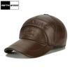 Genuine Leather Baseball Caps for Men All Seasons Outdoor Men's Hat Top Layer Cowhide Warm Trucker Hats