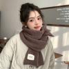 New Red Knitted Scarf Men's and Women's Winter Christmas Student Couple Versatile Thickened Wool Scarf
