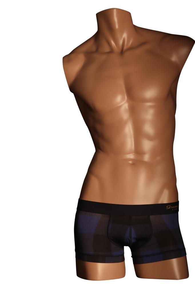 Grave Vault Боксеры в клетку буффало Синие Мужские Брифы с низкой посадкой,