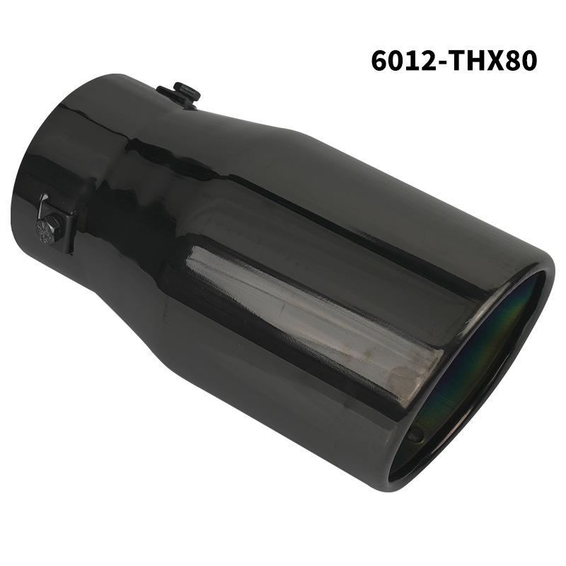 Stainless Steel Piano Black Exhaust Tailpipe for Prado, Reiz, Camry, RAV4, S6, and Civic.
