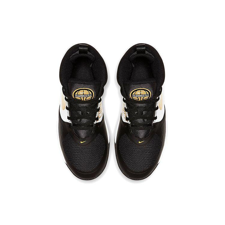Nike Детские кроссовки Team Hustle D9 GS Black Metallic Gold AQ4224-004
