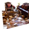 Retro American-Style Cowhide Carpet: High-Grade Leather Floor Mat for Living Room and Bedroom, Light Luxury, Soft, and Trendy Design.