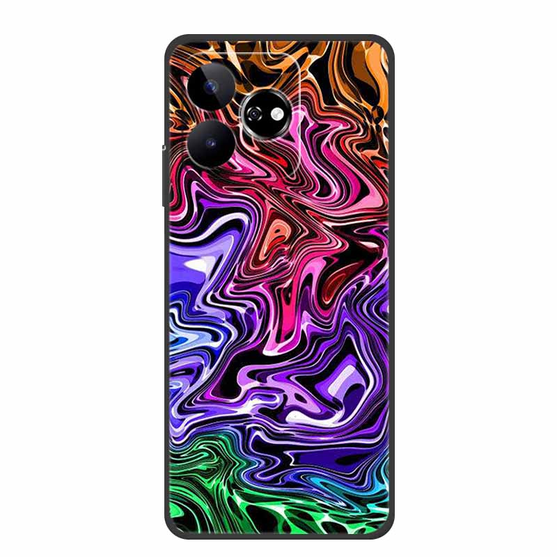 Для ZTE Blade V60 Чехол 6.72" Мраморный ТПУ Мягкий Силикон Задняя Крышка Чехлы для Телефона для ZTE Axon 60 4G Защитный Милый Рисованный с Слюдой чехол