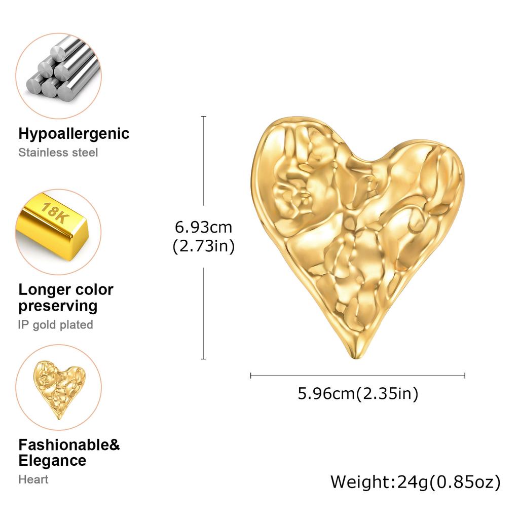 Роскошная брошь в форме сердца, преувеличенного размера, для женщин, винтажные броши-булавки из нержавеющей стали, особые украшения, подарок на День матери