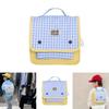 Simple Grid Pattern Letter Decoration Children Casual Backpacks For Kindergarten Kids