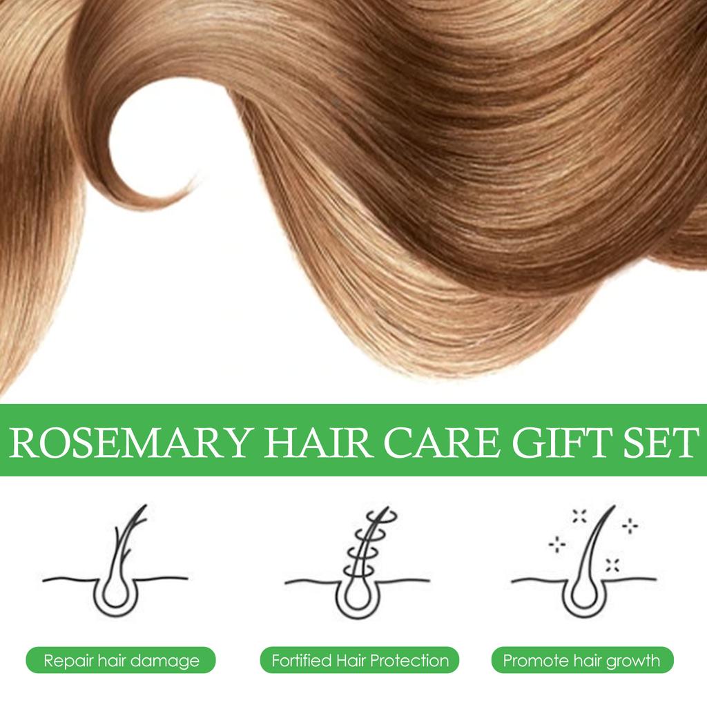 EELHOE Rosemary Hair Care Nourishes Hair, Makes It Soft, Voluminous, Strong, and Moisturizes Hair Roots - Hair Care Gift Set