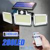Светодиодная солнечная лампа наружная 115/280/304Led настенная лампа 3 режима датчик движения IP65 водонепроницаемый прожекторы лампа для сада улица гараж
