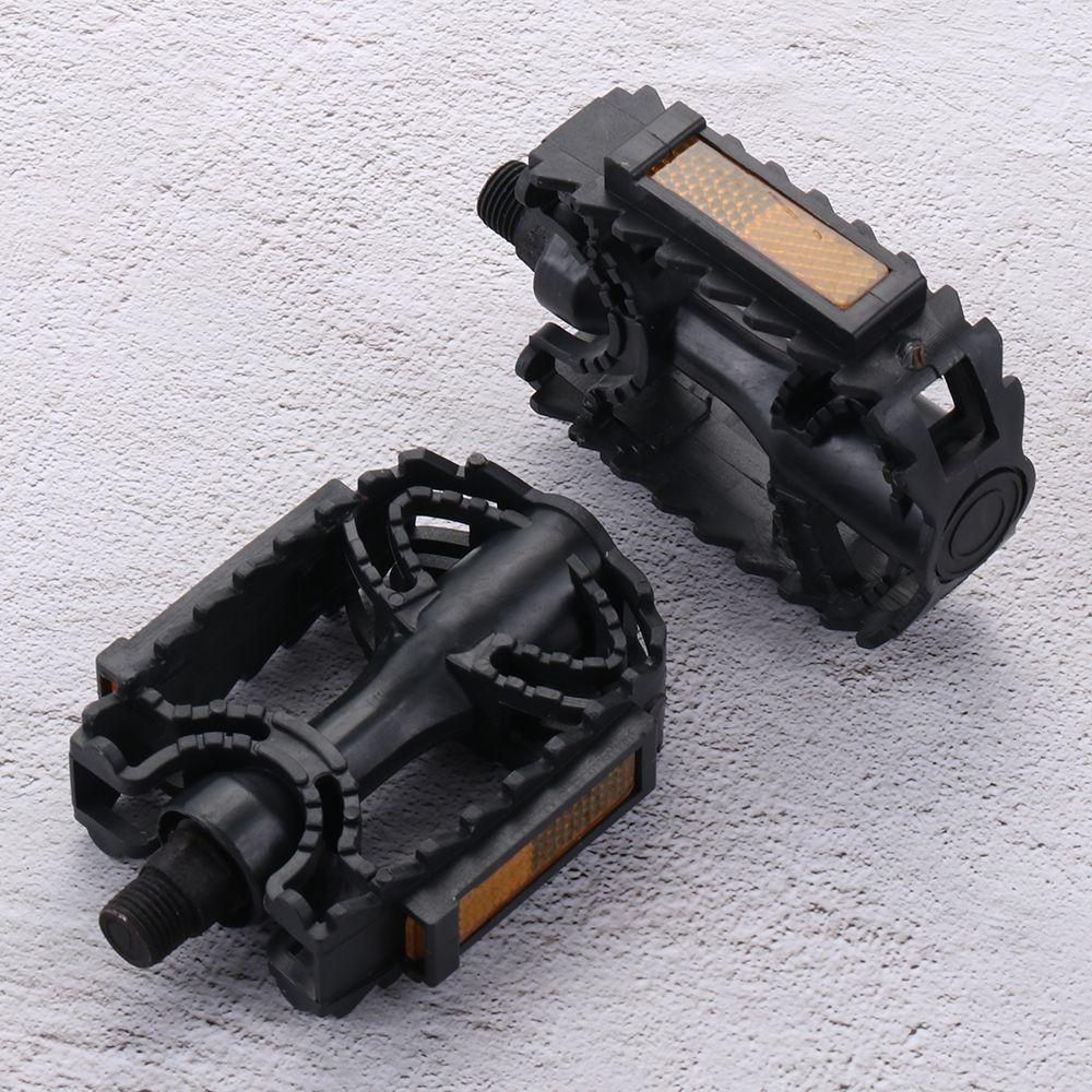 1 Pair Cycling Reflective 14mm/12mm MTB Bicycle Pedals Platform Pedal Mountain Bike Pedal Flats