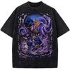 JoJo's Bizarre Adventure Кудзё Джотаро Печатная футболка Мужская Женская Стиранные хлопковые футболки Манга Повседневная футболка Харадзюку Мужская Футболка