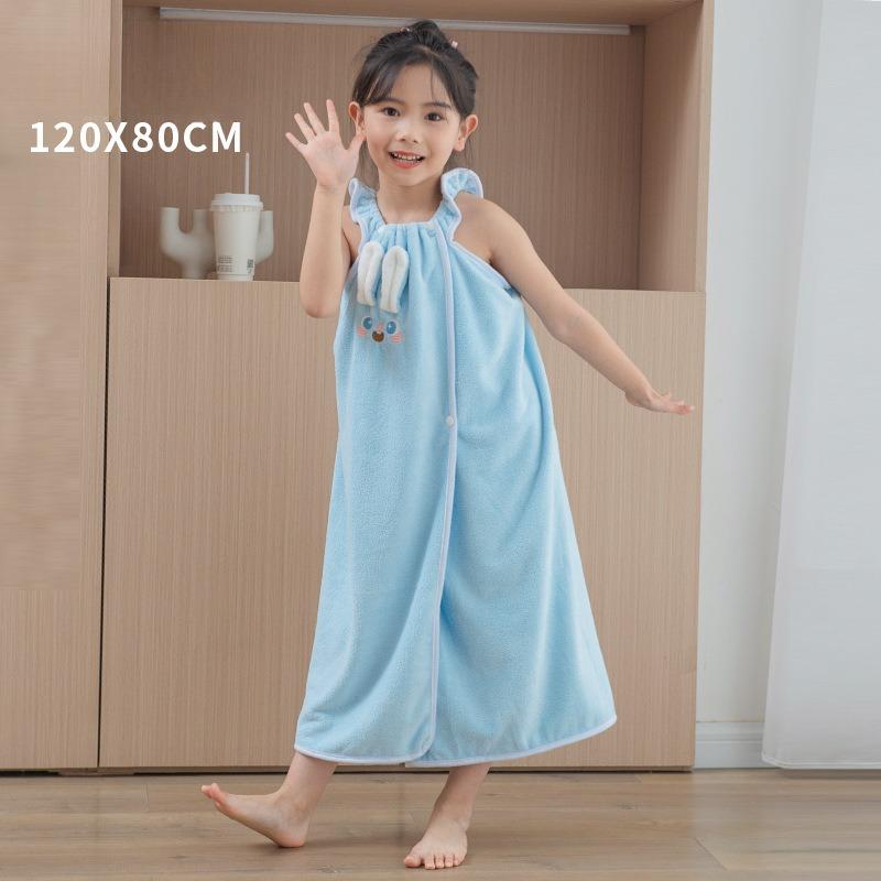 Новое детское носимое банное полотенце, юбка для душа на подтяжках, впитывающая флисовая юбка для душа из кораллового флиса, которая не легко линяет