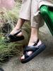Blanc Sur Blanc Aria Platform Sandals Black