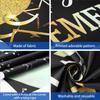 Blulu Retirement Party Decorations, Extra Large Fabric Retire Sign Banner Photo Booth Backdrop Background with Rope for Retirement Party Favor(70.8 x