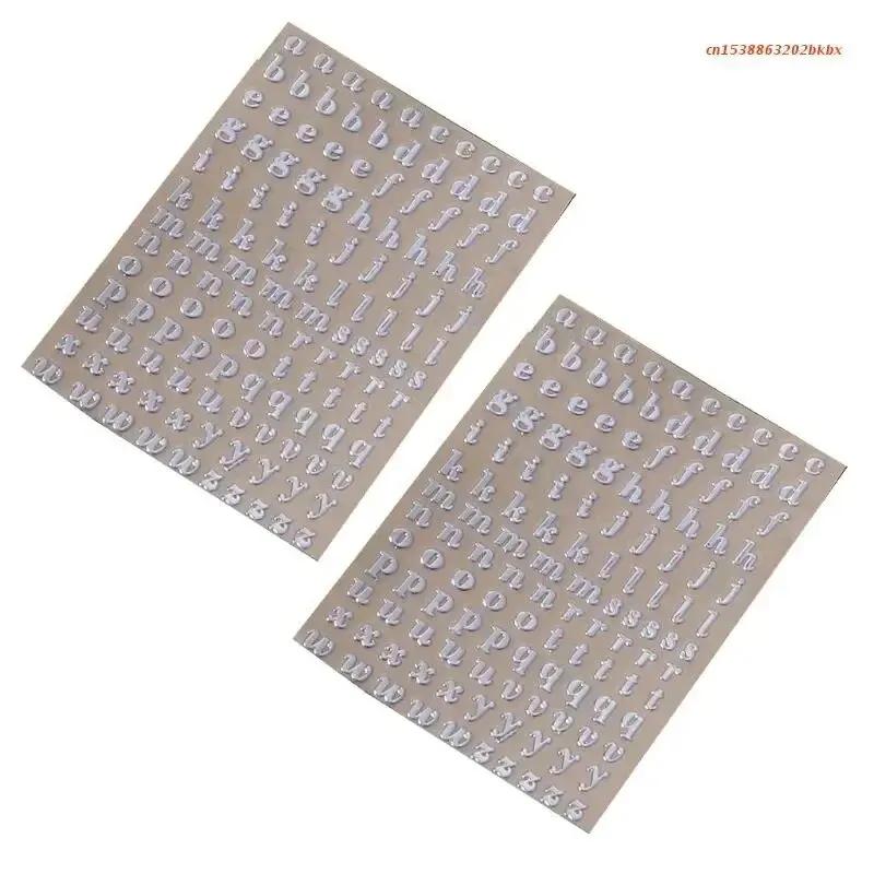 2Pcs Metal 26 Mini Alphabet Decor Stickers Gold Silver Epoxy Resin Filler For DIY Silicone Molds Craft Making Fillings