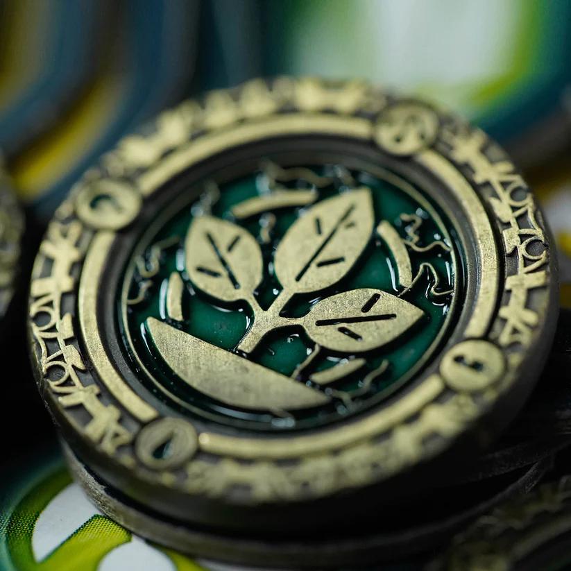 Earth Element Gold Metal Coin 1 Piece