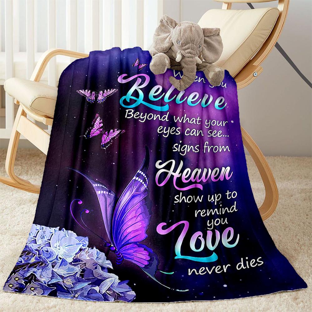1pc Butterfly Signs blanket Soft and Warm for Sofa Office Camping Travel Livingroom Great Gift for Friends and Family Comfortable