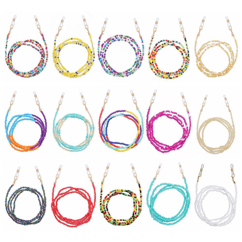 Beads Neck Lanyard for Women Glasses Chains Glasses Holder Strap Mask Chains Beaded Mask Lanyard