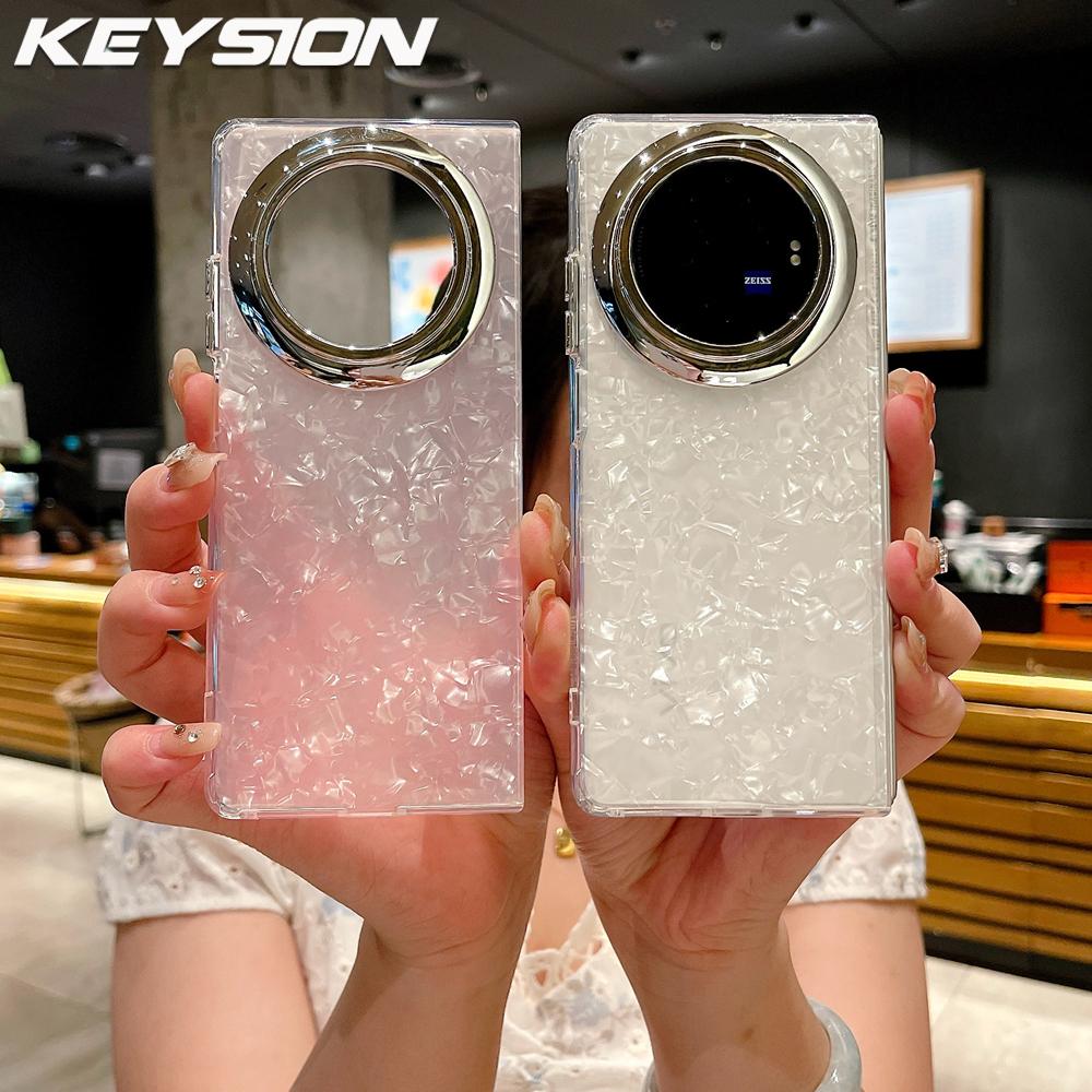 KEYSION Роскошный глянцевый чехол с бриллиантовым узором для VIVO X Fold 3 3 Pro 5G, ударопрочный женский чехол для телефона VIVO X Flip