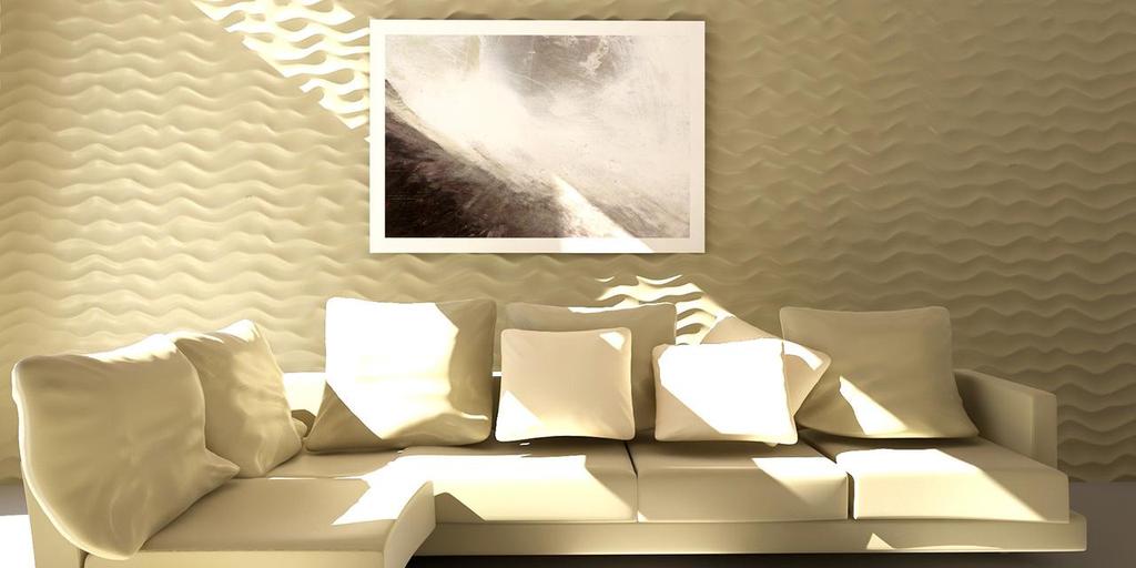 3D Wall Panel Mold for Gypsum, Plaster or Concrete Tile for Decorative Wall Panels 'Efir'