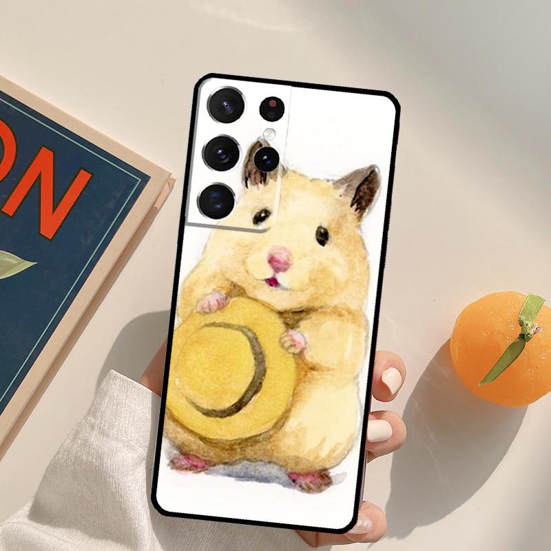 Чехол для телефона с рисунком хомяка для Samsung Galaxy S25 Ultra S24 S20 S21 S22 S23 Plus S9 S10 S25 FE Задняя крышка