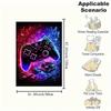 "Neon Gaming Controller: Vibrant Retro Style"Blanket Flannel Throw Blanket for Sofa, Bed, Travel, Camping, Office, Couch, Chair, And Bed Gif