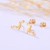 Xiaomi Skyrim Cute Animal Stud Earrings Flamingo Hedgehog Deer Chihuahua Rhinoceros Cat Fish Dog Paw Black Stainless Steel Earring Gift