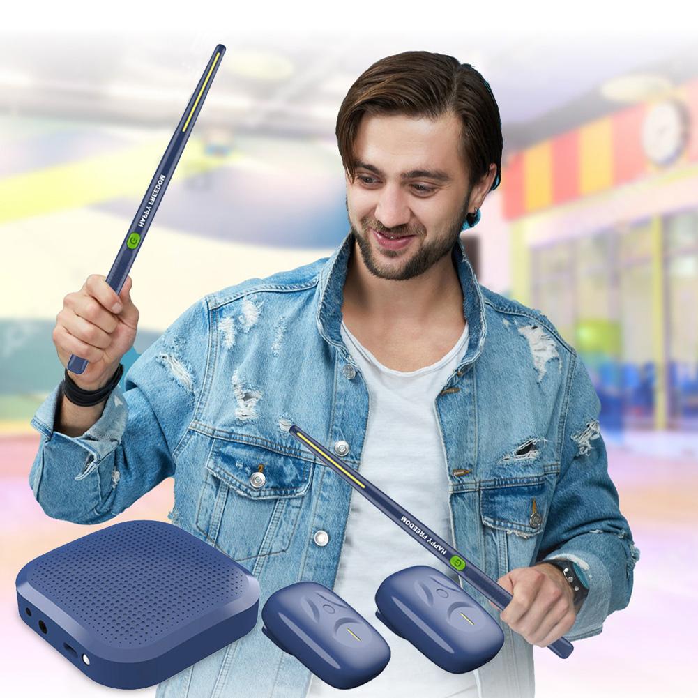 Электрические воздушные барабанные палочки, профессиональный воздушный барабан с барабанными палочками, электронный виртуальный воздушный барабан, барабанные палочки, педали, подарок для взрослых и детей