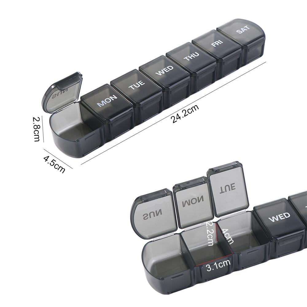 Compartments 7 Compartments Travel Pill Case Mini Dispensers 7 Days Pill Storage Box Pill Boxes