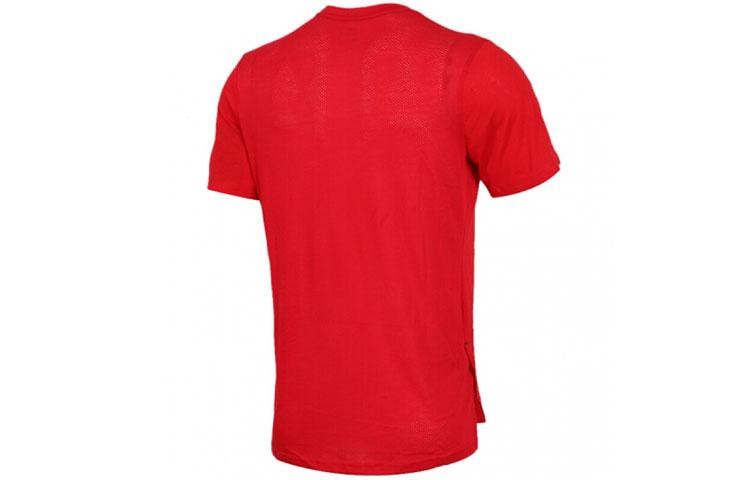 Nike T Shirts Men's Red Crew Neck Moderate Straight Fit 891685-657