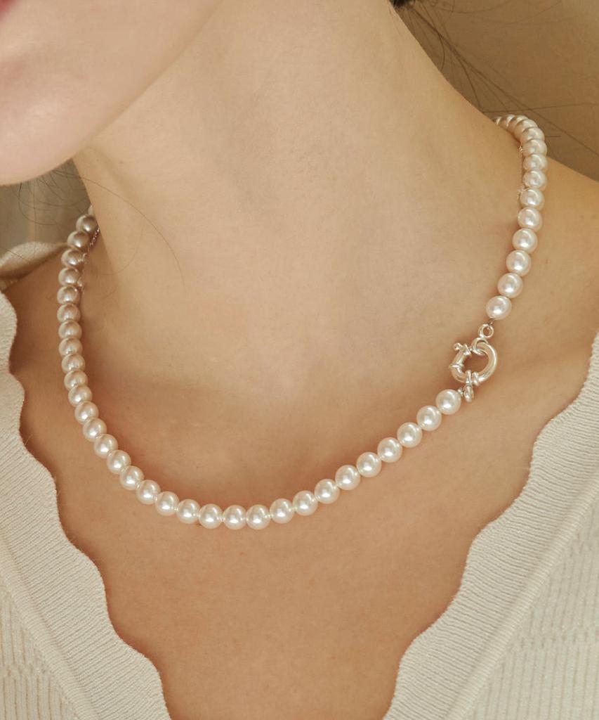 Dmoment Dm Pp Жемчуг Swarovski Серебряное ожерелье 925 пробы