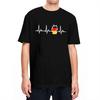 Couple T-Shirt German Flag T-Shirts Popular My Heart Beats for Germany White Heartline Summer Tees 100 Cotton Clothes Plus Size