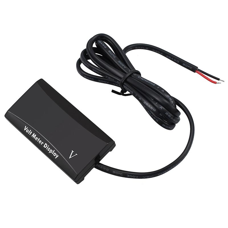 L10A 12V Вольтметр аккумулятора Цифровой вольтметр Светодиодный индикатор Универсальный Для автомобиля Мотоцикла Вольтметр