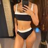 Сексуальный купальник бикини с высокой посадкой, с высоким вырезом для ног, женский купальник, женский купальник, комплект бикини из двух частей, купальный костюм для купания V5879
