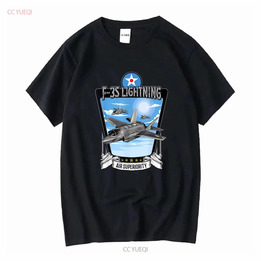 Американский истребитель-невидимка F35 Lightning Футболка с длинным или коротким рукавом винтажная стиранная универсальная повседневная уличная одежда унисекс