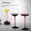 Ensushou H28 Striped Red Stem Red Wine Glasses