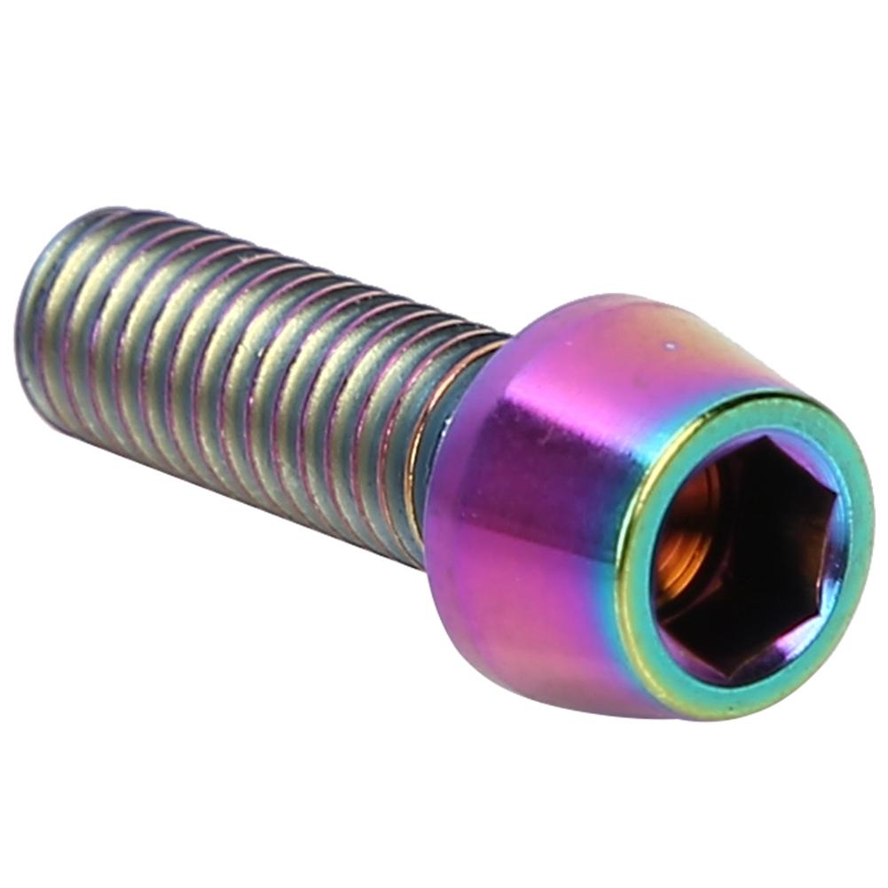 4 шт. M5*15 мм конические болты из титанового сплава для велосипеда, фиксированные винты для выноса горного велосипеда