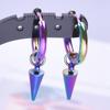 Серьги-кольца из нержавеющей стали с радужным покрытием для женщин/мужчин Винтажные украшения Пирсинг ушей Сердце Луна Шарм Серьга Pendientes Aretes Подарок