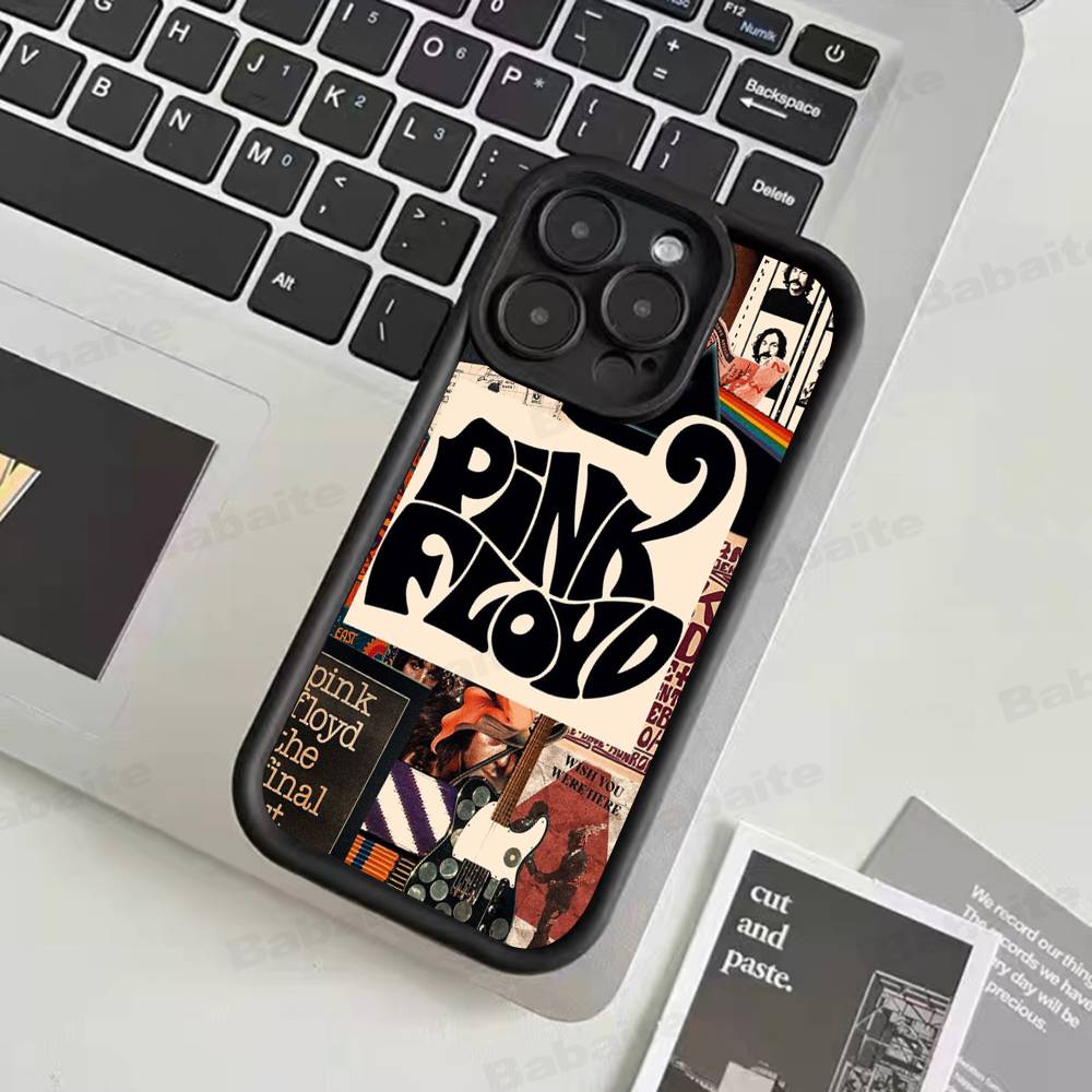 P-Pink-F-Floyds Rock Band For iPhone 17 15 13 12 11 14 Pro Max X XR XS 16 Plus Shockproof Candy Back Cover