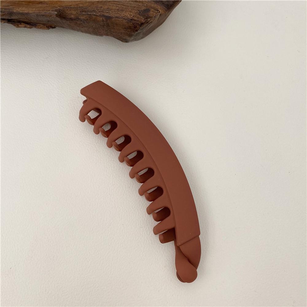 Fashion Gift Barrettes Hairpins Solid Color Hair Claws Ponytail Holder Hair Clips Banana Clip