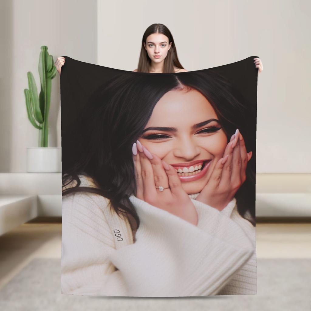 Actor Sofia Carson Plush Blankets Kids Adult Flannel Throw Blanket For Bedroom Warm Design Quality Bedspread Birthday Gift
