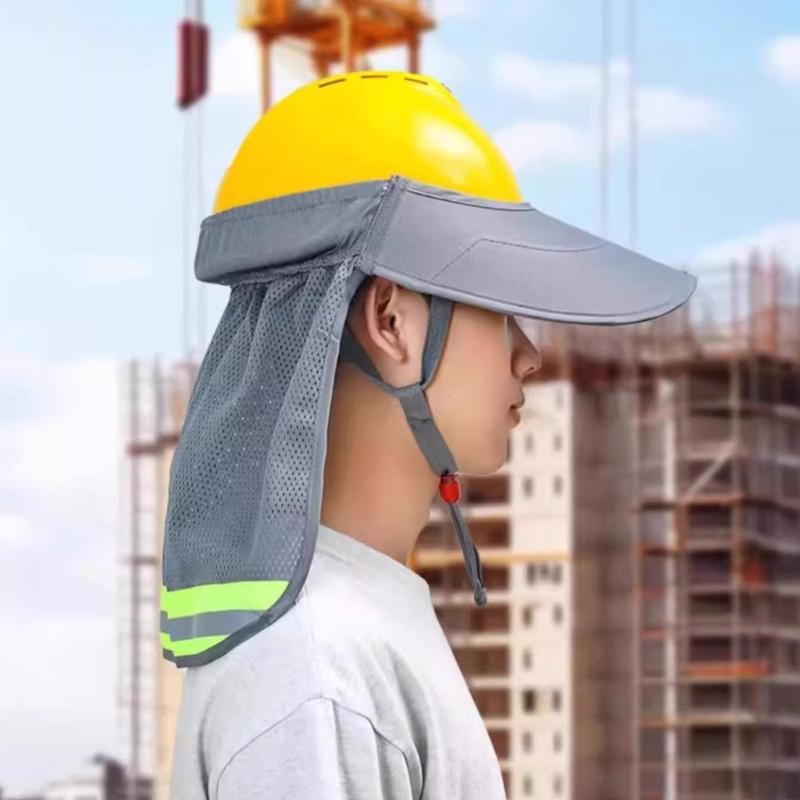 Safety Sun Visors Hat Reflective Sweat Wicking Fabric For Construction Workers