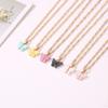 Sweet Butterfly Necklace Acrylic Colored Clavicle Chain for Women Refined Chain