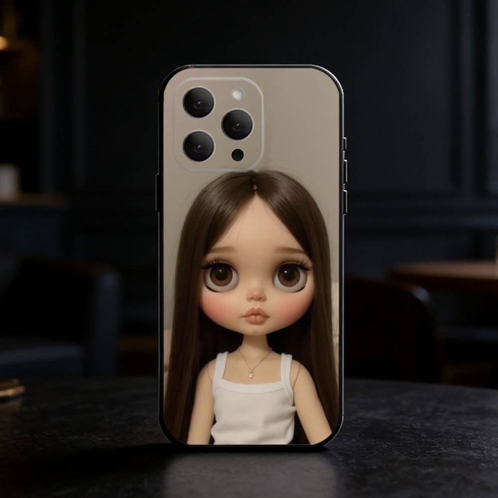 Модная кукла B-blythe Чехол для телефона Силиконовый черный Мягкий Для IPhone 17,16,15,14,13,12,11,SE,Plus Pro Max
