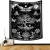 Skull Mushroom Halloween Tapestry Wall Hanging Witchcraft Hippie Rug Dorm Decor Psychedelic